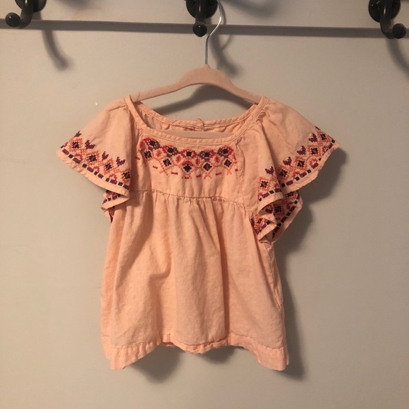 Little girls 100% cotton wide sleeves t-shirt - Picture 2 of 4